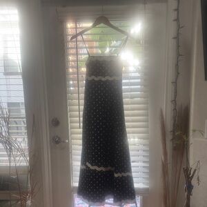 Chic Black and White Polka Dot Maxi Dress